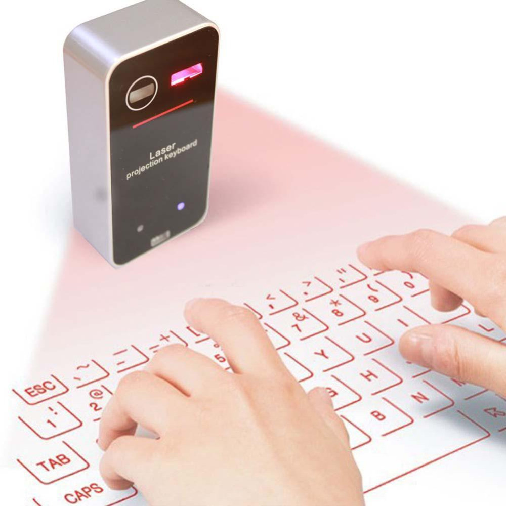 Portable Bluetooth Virtual Laser Keyboard Wireless Projector Keyboard ...