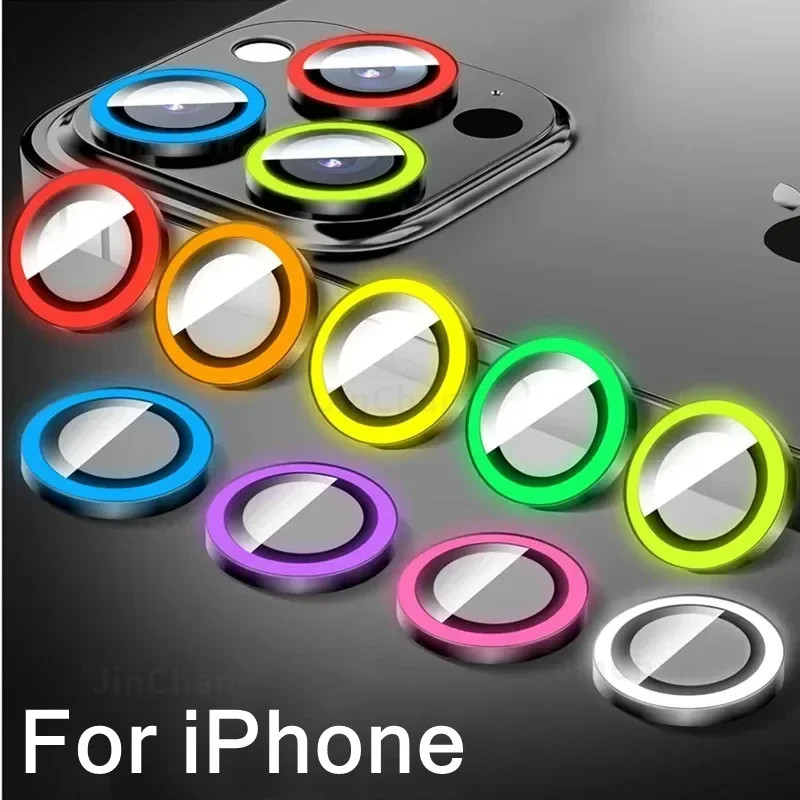 Luminous Tempered Glass Camera Lens Protector For IPhone 16/15/14/13/12/11 Pro/Max – Dustproof, Shockproof