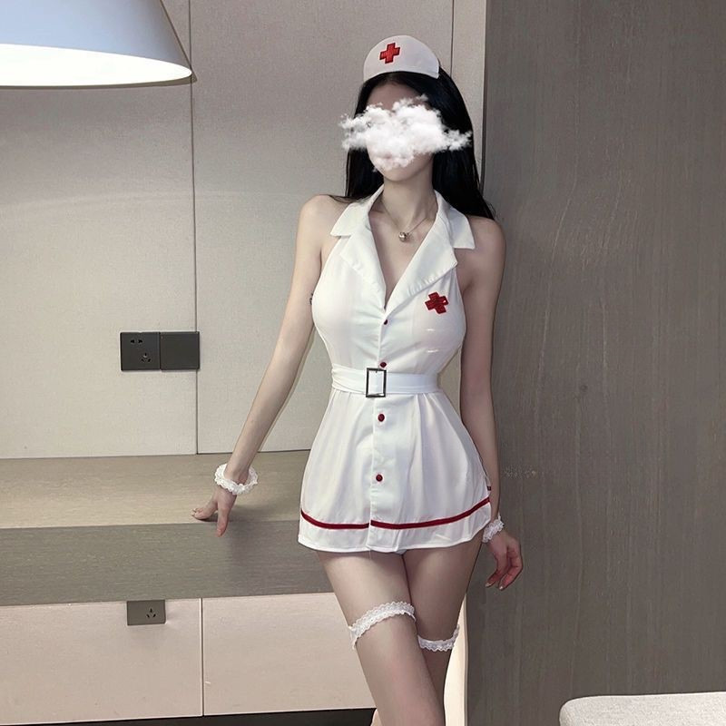 Sexy Lingerie Sexy Nurse Costume Lingerie Black and White Little Nurse  Outfit Plus Size Bracelet Set | Shopee Philippines