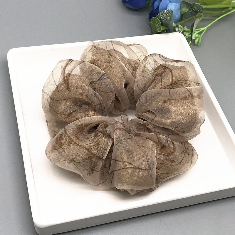 Light Luxury Retro Dandelion Printed Hair Ring New Style High-End ...