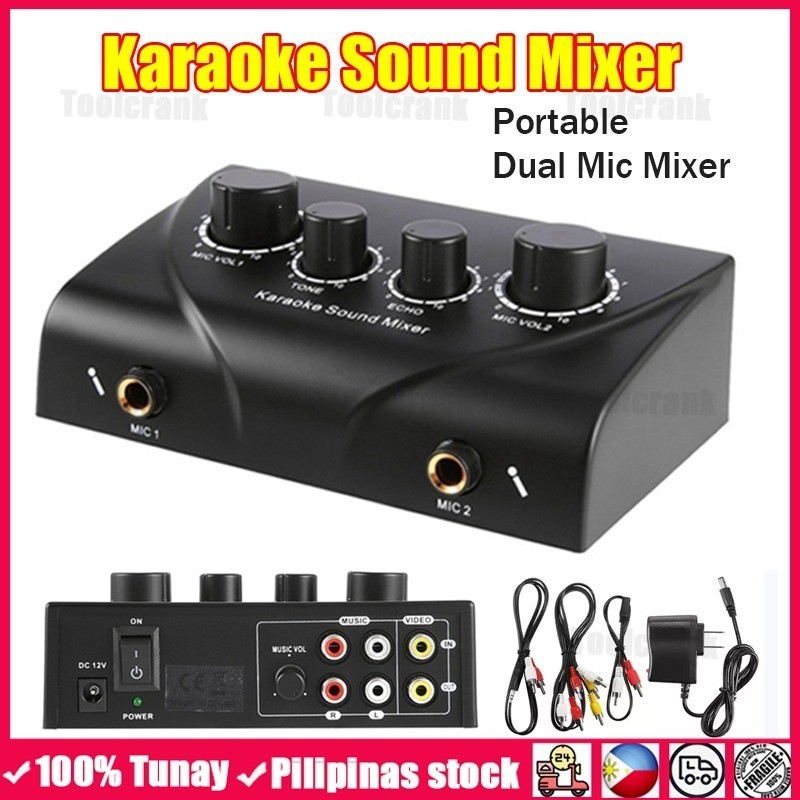 Multifunctional Audio Mixer Amplifier Portable Dual Mic Inputs for ...