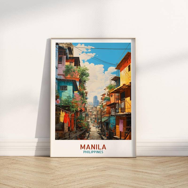 Manila City Travel Print, Manila Philippines Travel Poster Print ...