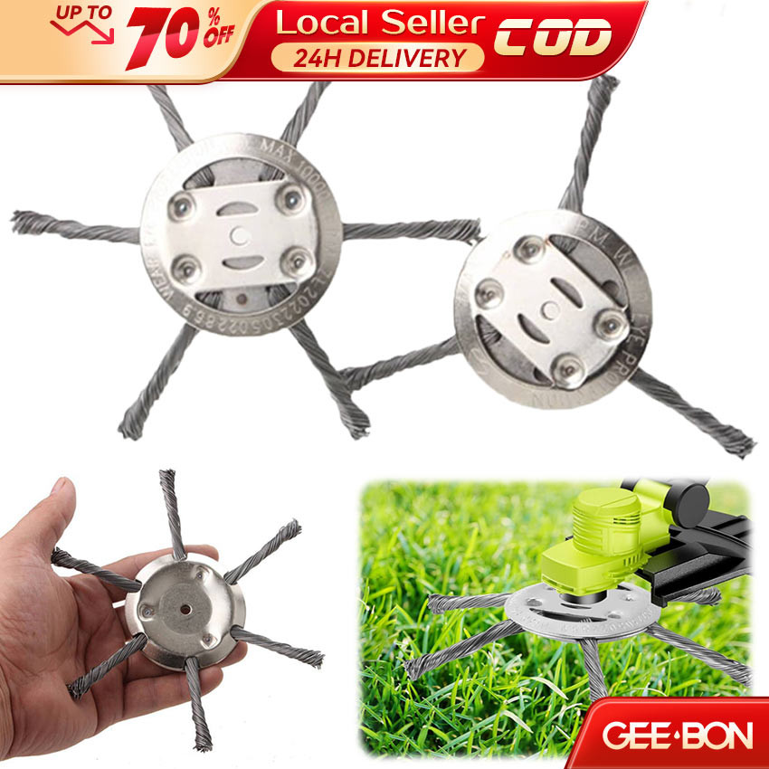 GEEBON Steel Wire Grass Trimmer Heads Weed Eater Blades Steel Razor ...