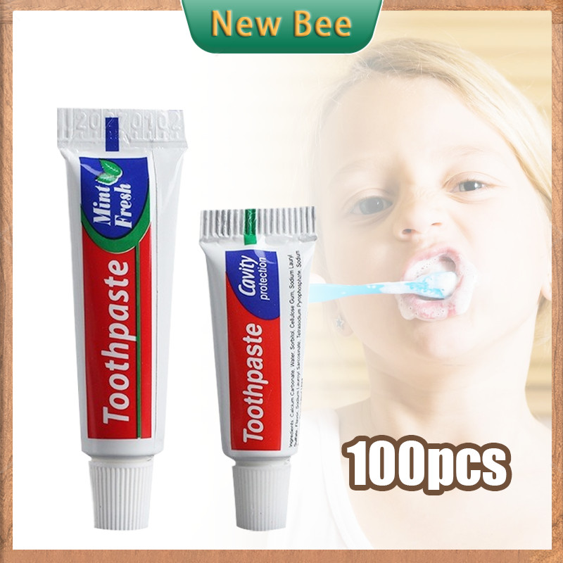 100Pcs Hotel Toothpaste Disposable Toothpaste 3g/5g Mini Tube ...