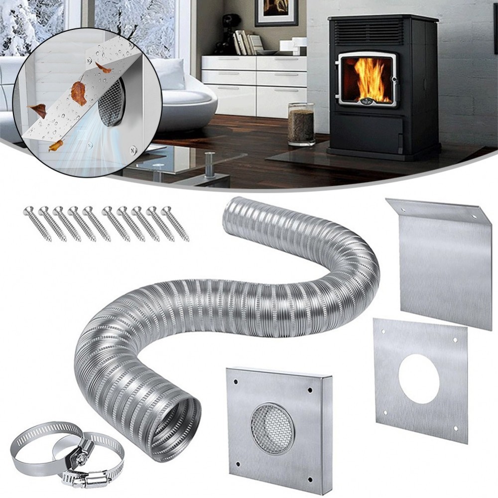 2 Inch Pellet Stove Fresh Air Intake Kit Flexible Installation Options ...