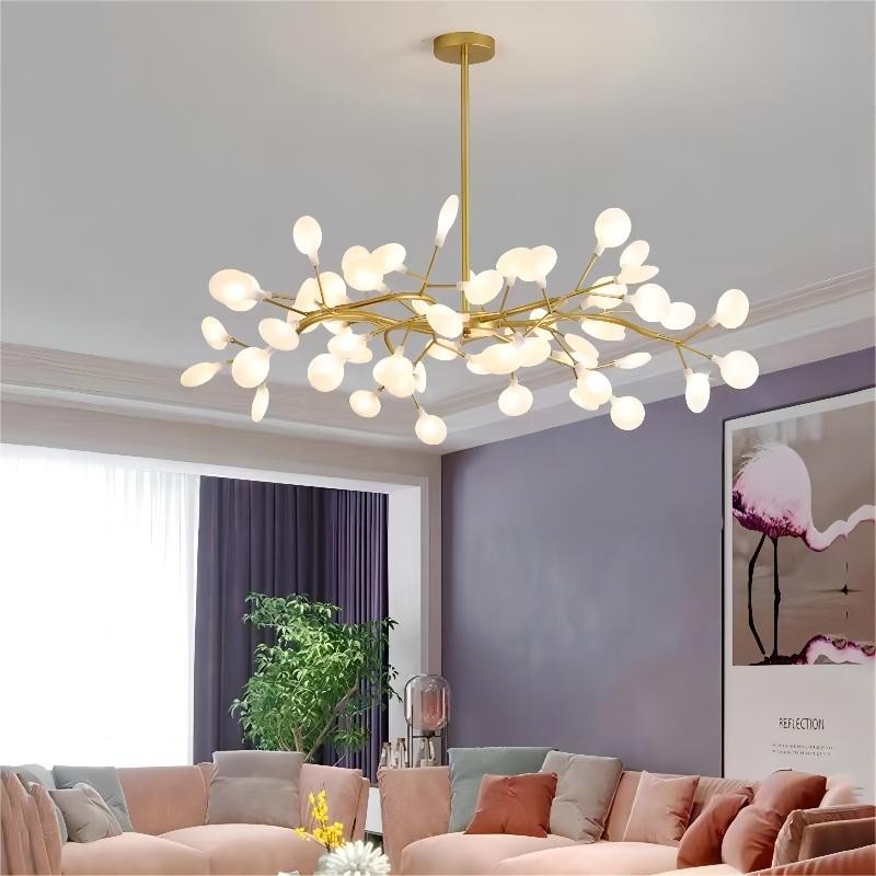 Firefly chandelier modern ceiling light branch bedroom living room ...