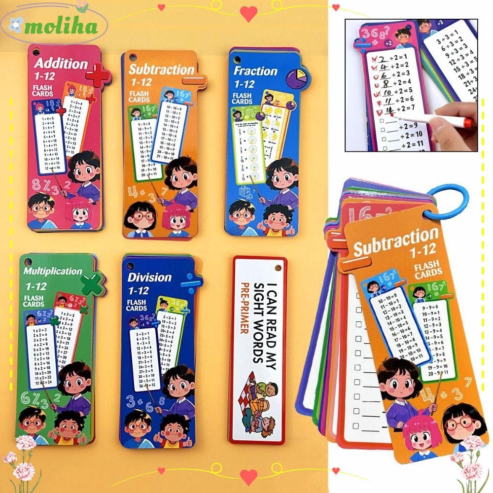 MOLIHA 15PCS Mathematical Training Cards, 15 cards Practice Cards ...