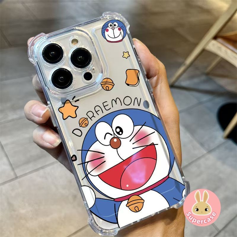 Cute Doraemon Phone Case For Realme 14 14X 13 12 12X 9 Pro Plus 11X 11 8 7  6 5 Pro 10 10T 10S 9i 7i 6s 6i 5s 5i 5G 4G