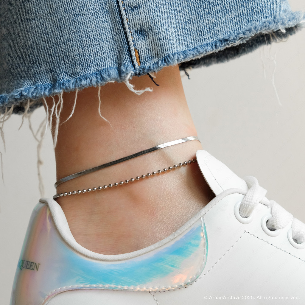 Arnaé Archive — Iris Flow Anklet — Unisex Premium Stainless Steel Anti ...