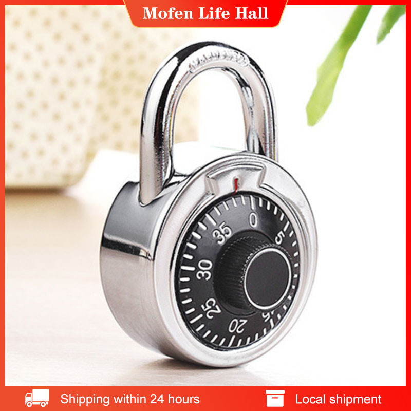 Black Turntable Password Lock Coded Lock Dial Combination Padlock ...