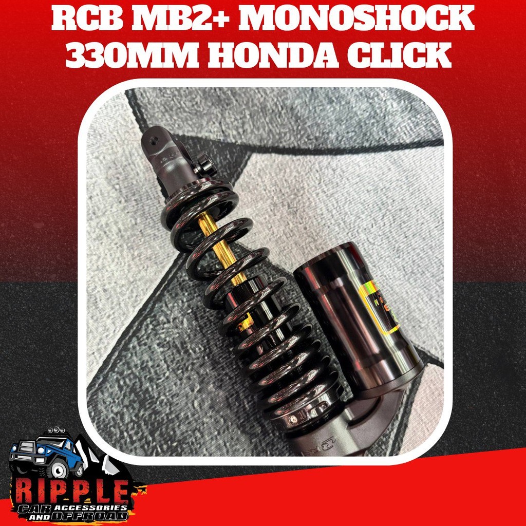 RCB Mono Shock MB2+ Honda Click/Beat 330mm premium black | Shopee ...