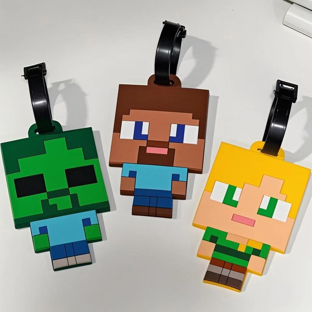 Minecraft Soft Rubber Luggage Tag Travel Boarding Luggage ...
