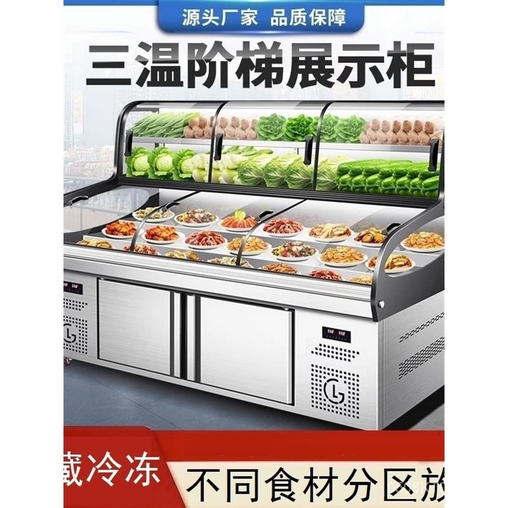 Sea Food Freezer Ladder Dining Refrigerated Display Cabinet Storage Y ...