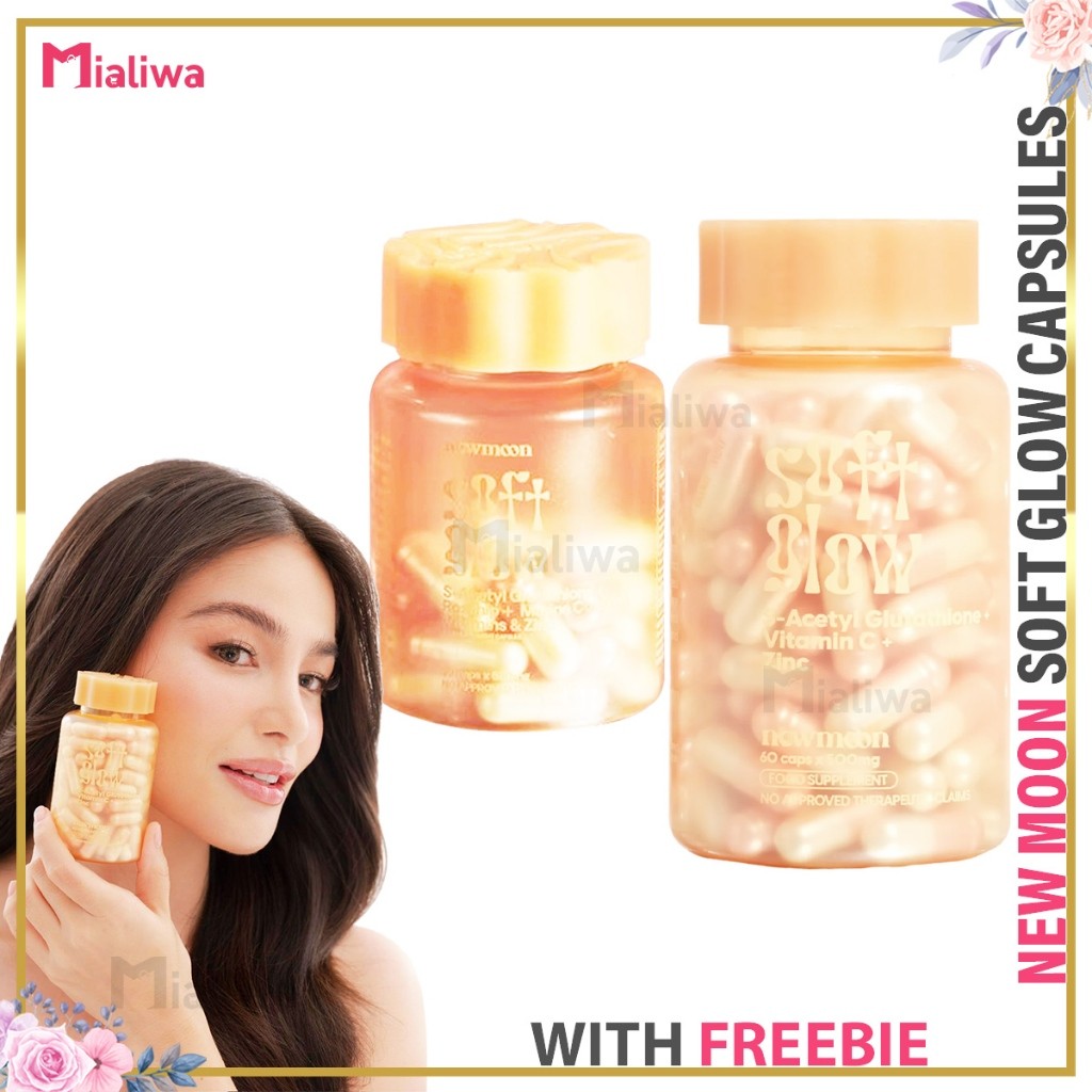 luxxe glutathione New Moon Soft Glow Hormo Balance Capsules Glutathione Collagen Whitening  Vitamins Beauty Supplement