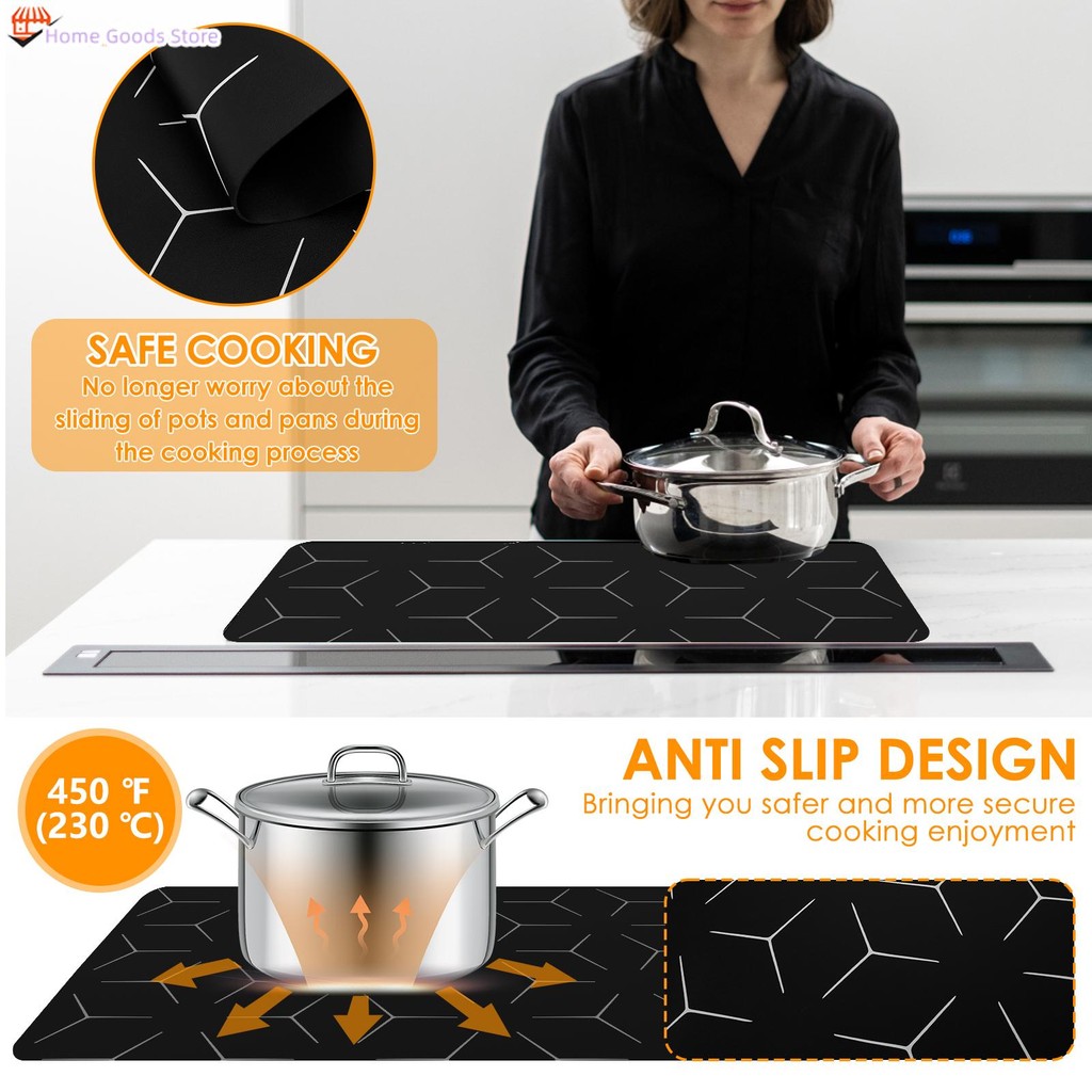 Induction Hob Protector Mat Multifunctional Induction Cooker Cover Heat ...