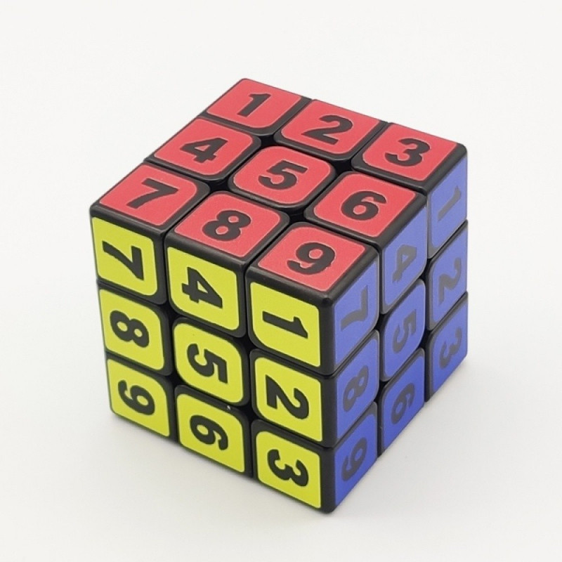 ZCube 3x3 Number Speed Cube 3x3x3 Sudoku Magic Cube Black with Stickers ...