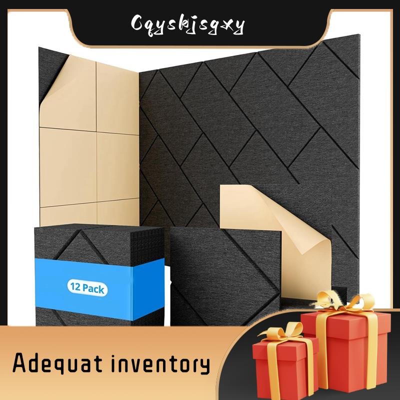 cqyskjsgxy 12 Pack Soundproof Wall Panels Self-Adhesive, 12x12x0.4 ...