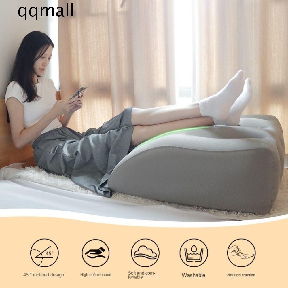 QQMALL Leg Lift Pillow, Foot Relax Washable Inflatable Wedge Pillow ...