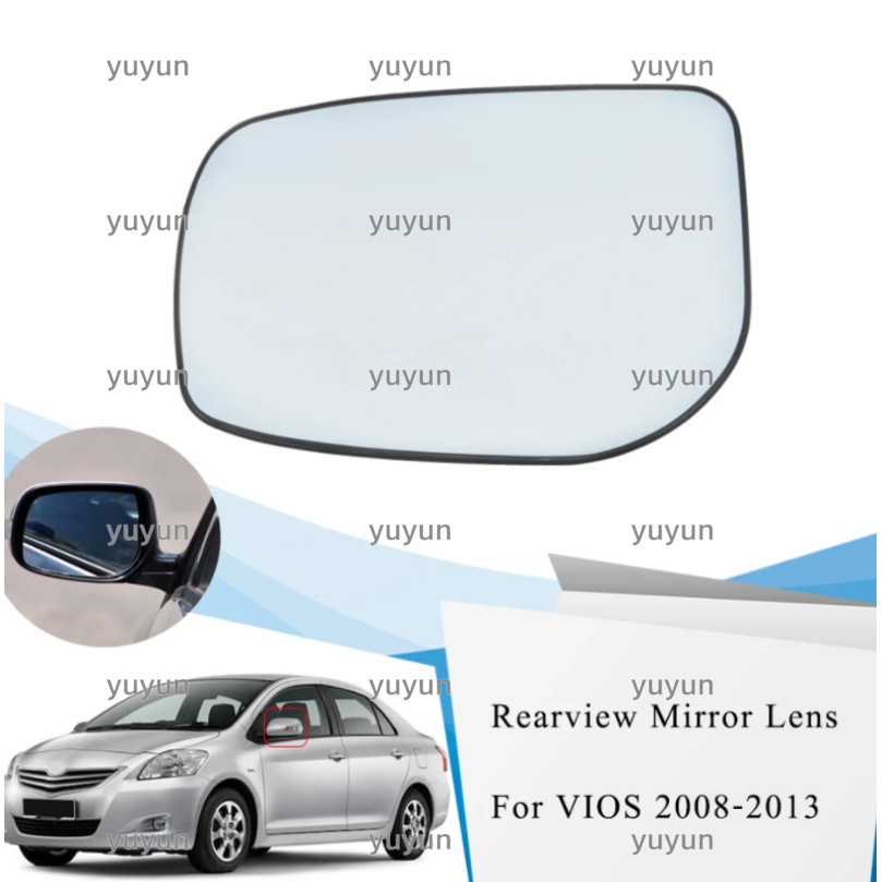YY Rearview Side Mirror Glass Lens For Toyota Vios gen2 batman 2008 ...