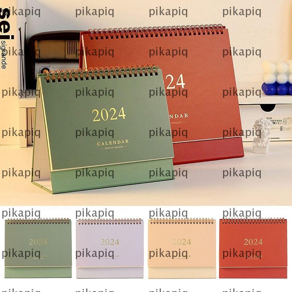 PIKAPIQ Desktop Calendar, Writable Paper 2024 Calendar, Practical Daily ...