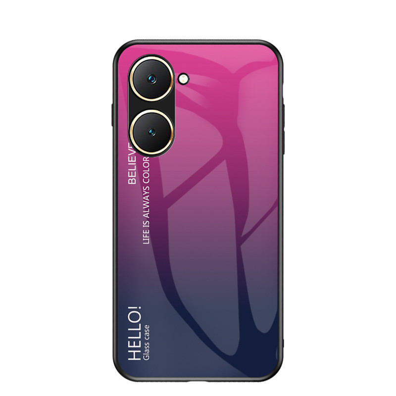For VIVO Y18 4G, Gradient colored glass phone case, high-quality ...