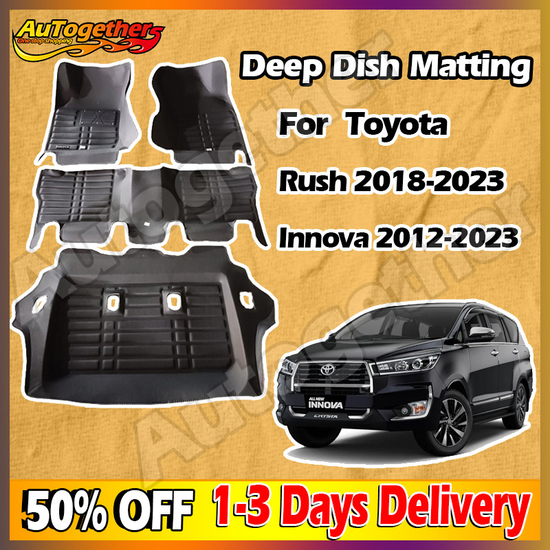5D Deep Dish Matting for Toyota Innova 2012-2023/Rush 2018-2023 7 Seats ...