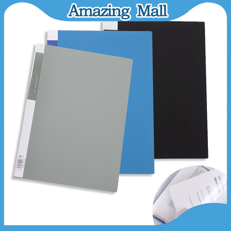 A3 Data Book Folder Office Data Display Book Plastic File Folder Clear ...