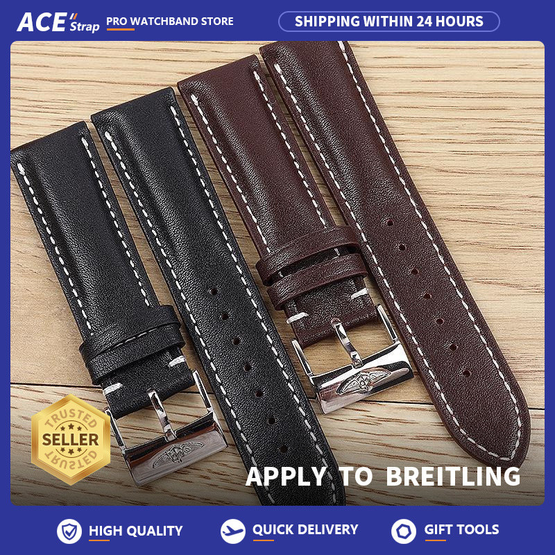Apply To Breitling Leather Watch Strap 22mm Send Installation Tools ...