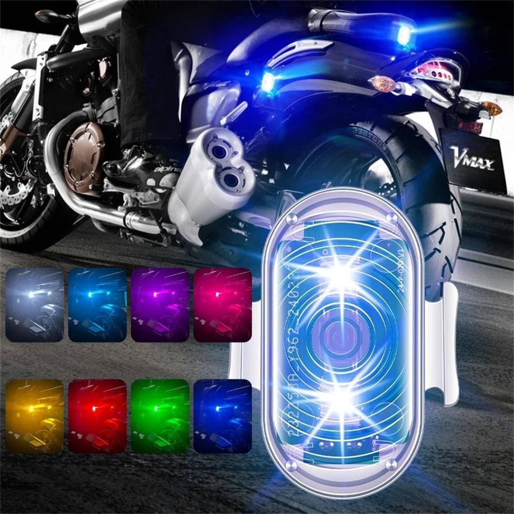 4pcs Car Warning Lights Rechargeable Seven Color Flashing Lights