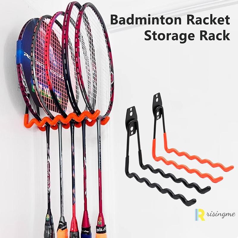[Risingme] Wall Mounted Racket Holder Tennis Racket Holder Badminton ...