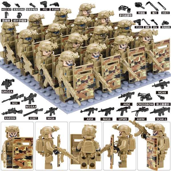 Special Forces SWAT Armored Vehicle Off-Road Military Minifigures Lego ...