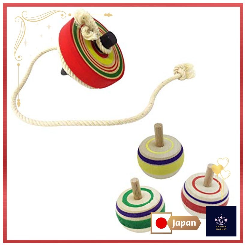 Nostalgic Spinning Top Starter Set – Wooden Tops with Strings ...