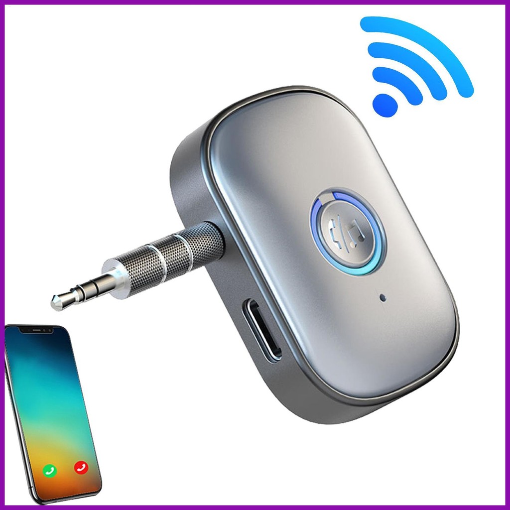 Car Play Wireless Adapter LED Display Hands-release Call Audio Receiver ...