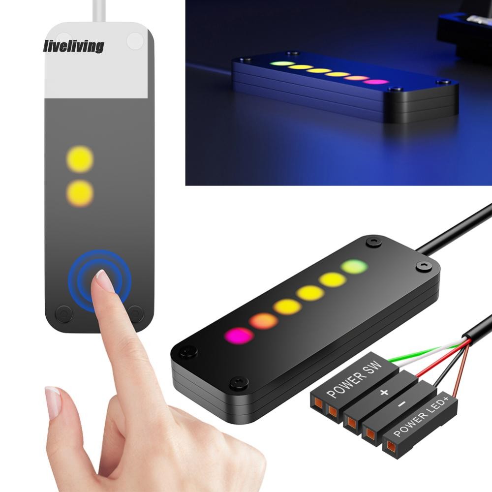 PC Power Switch Finger Slide ON/OFF RGB Light Effect Motherboard ...