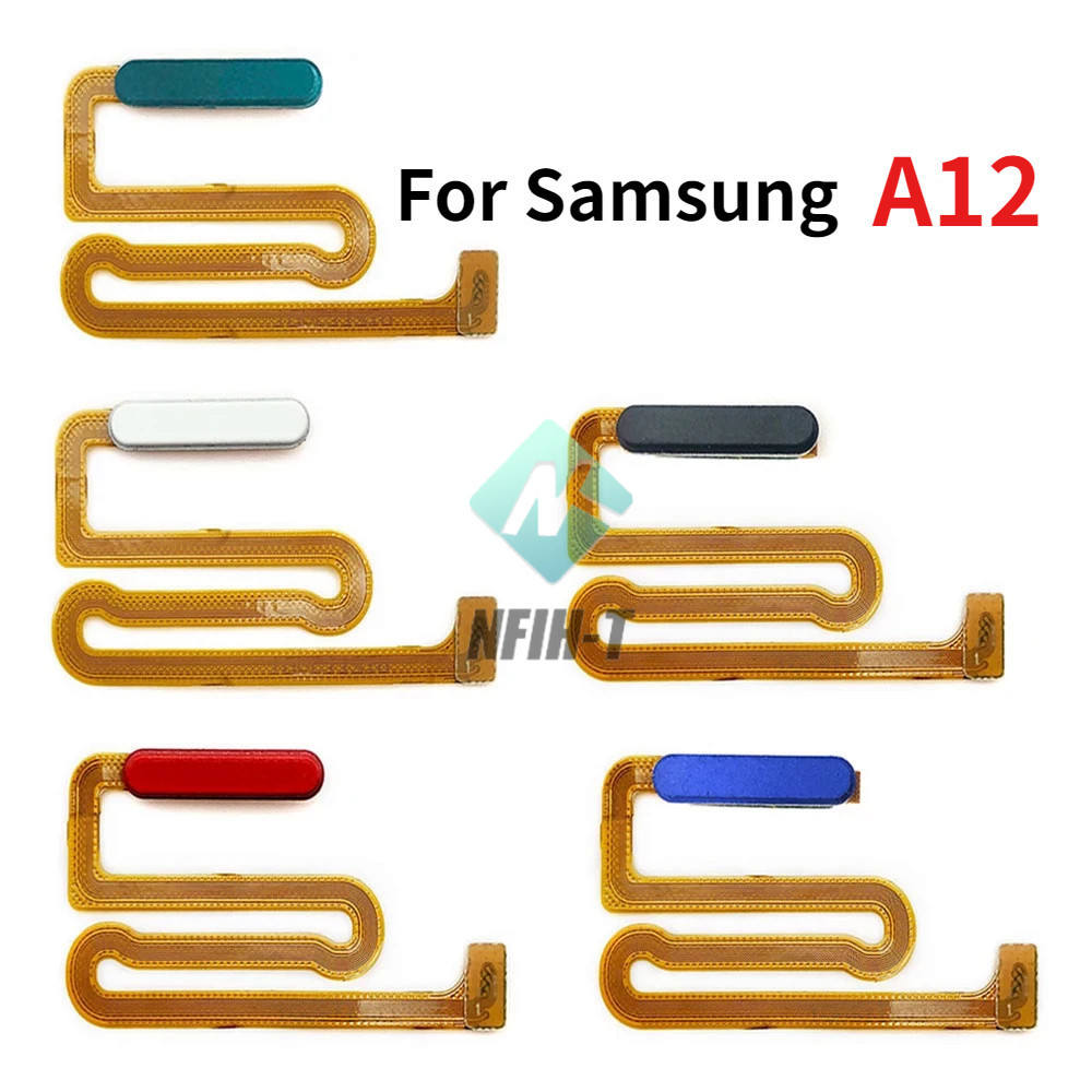 Home Button FingerPrint Flex Cable Ribbon For Samsung Galaxy A12 A125 ...
