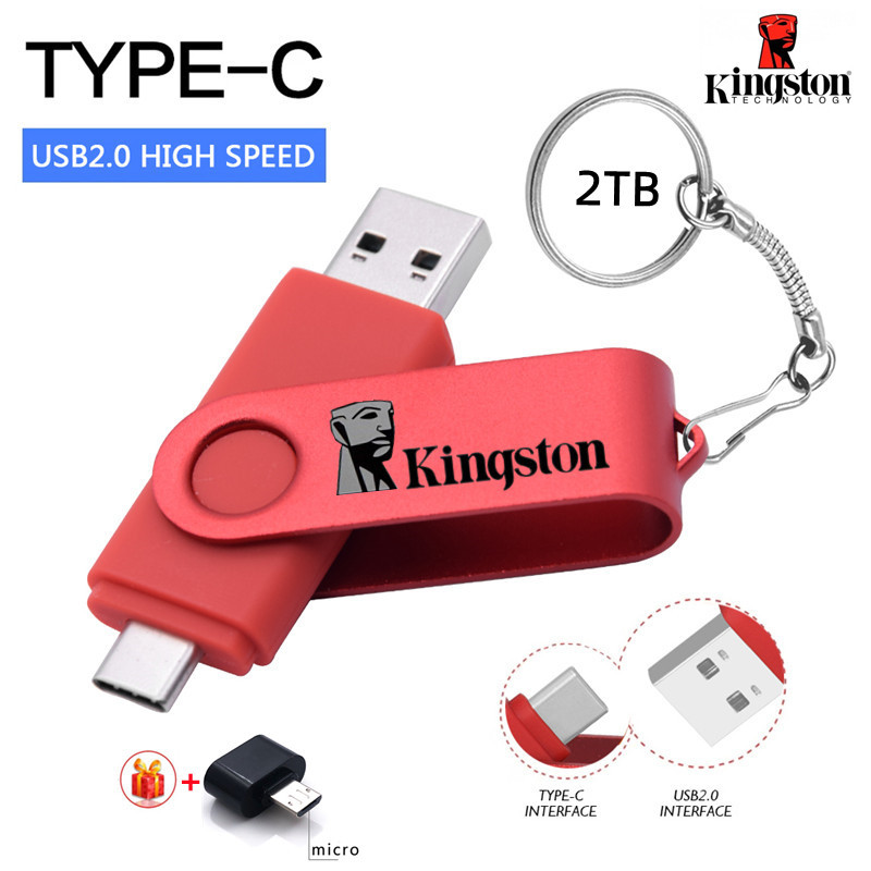 Kingston 2TB Flash Drive 2 In 1 OTG USB Type C/Micro Flash Drive 1TB ...