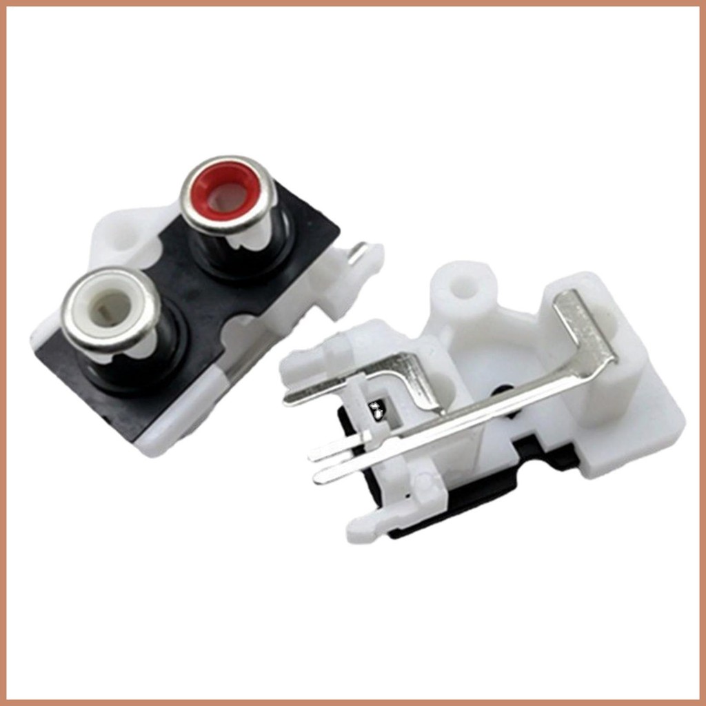 AV Concentric Outlet Vertical 3-Pin Female Jack Two-Hole Socket Stable ...