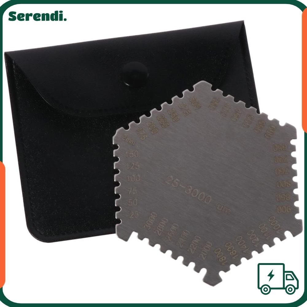 Peigne à Film Humide / Jauge D'Épaisseur De Peinture - Acier Inoxydable Hexagonal, Mesure De 25 à 3000 µm (Microns)