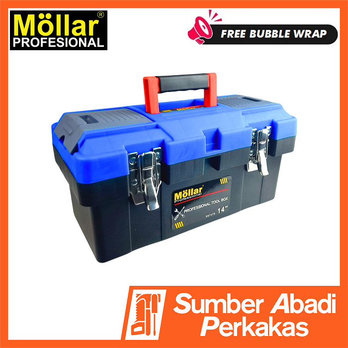 Mollar Tool Box Plastic 14 Inch SS CLIP Kit Toolbox Toolkit Tool Box ...