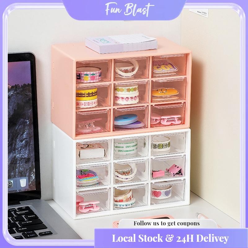 Mini Drawer Storage Box Desktop Stationery Jewelry Cosmetic Storage Box ...