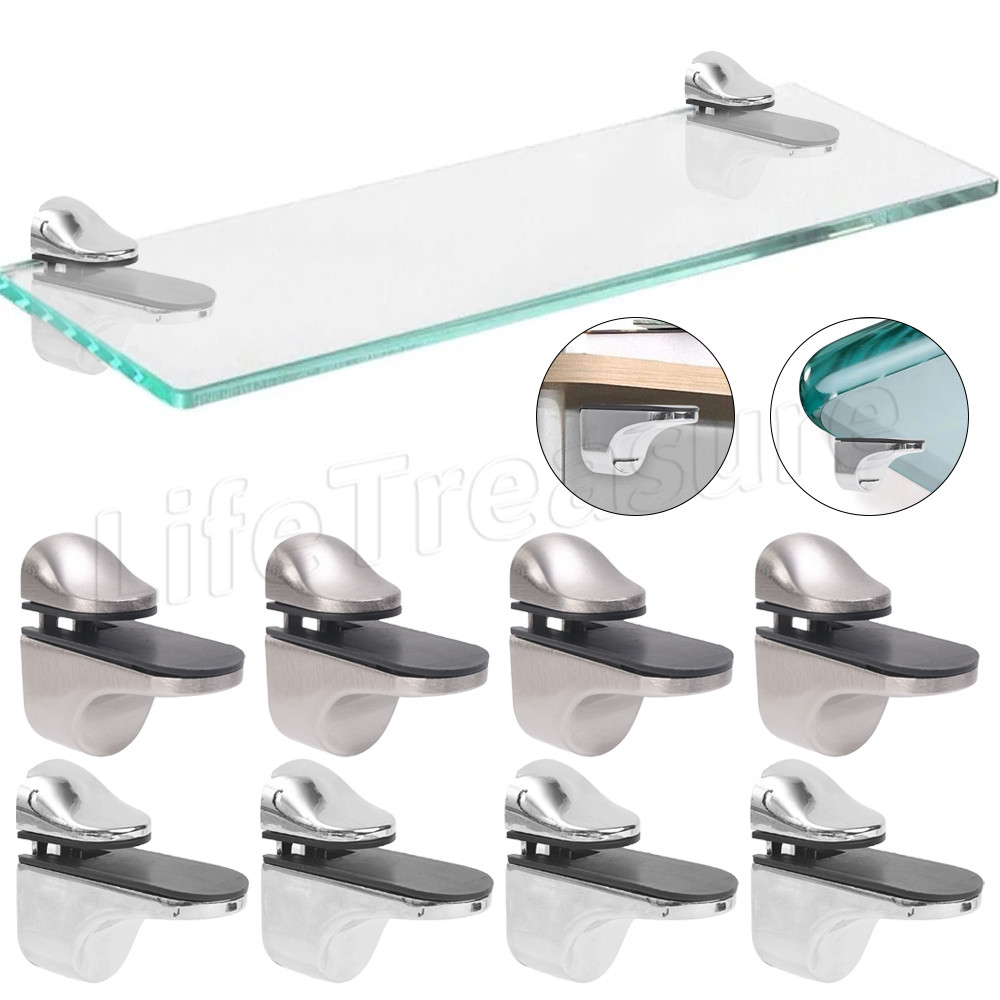 Adjustable Glass Shelf Holder Clamp - Zinc Alloy Glass Clip - Bathroom ...