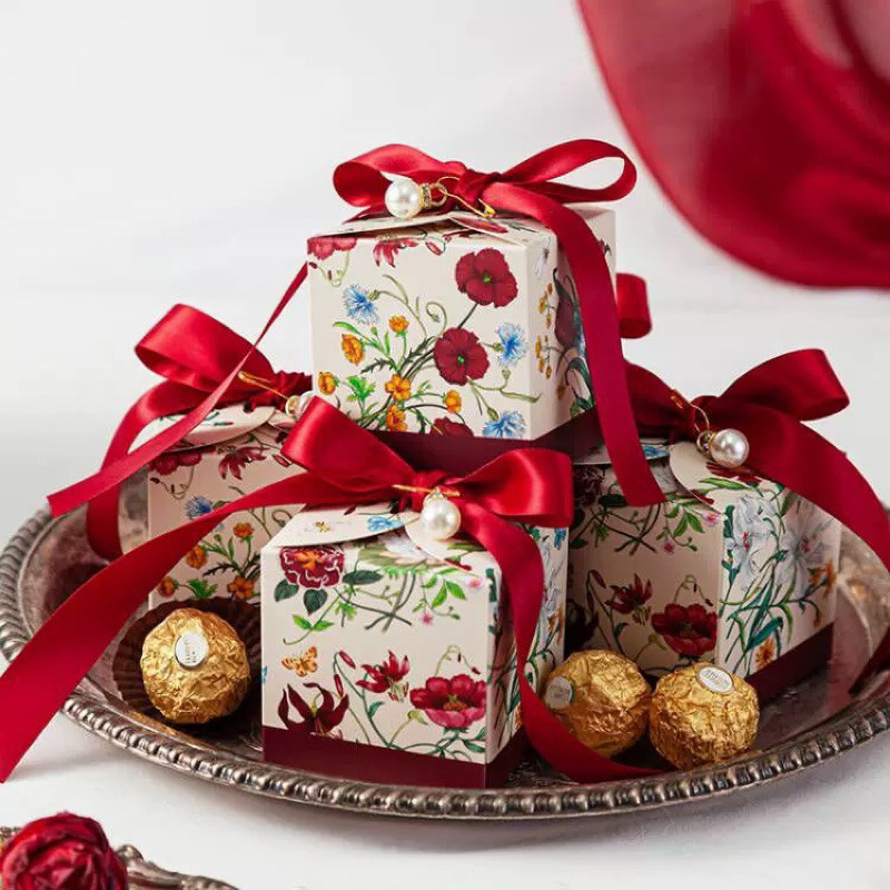 Kami mini square gift box 7x7cm with lovely patterns | Shopee Philippines
