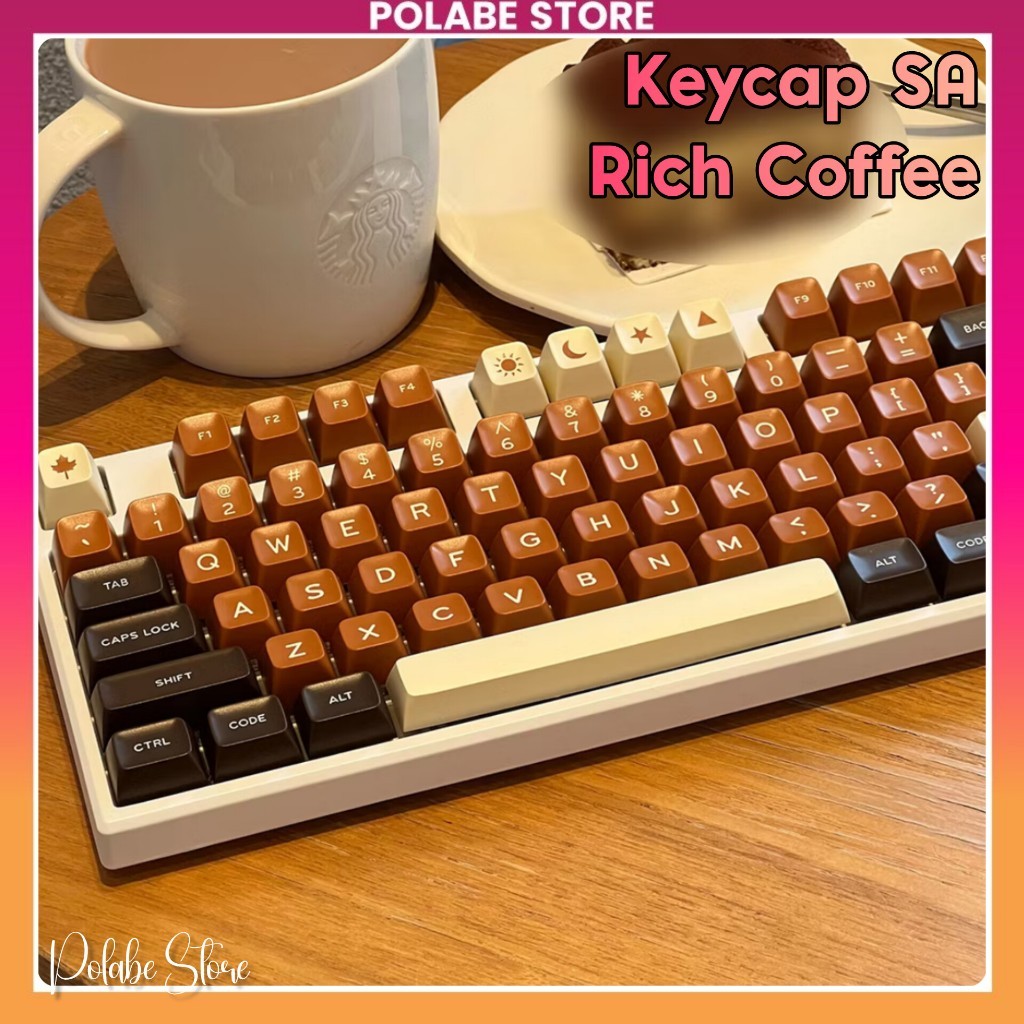 Keycap SA Rich Coffee SA profile mechanical keyboard Aifei Daye Keycap ...