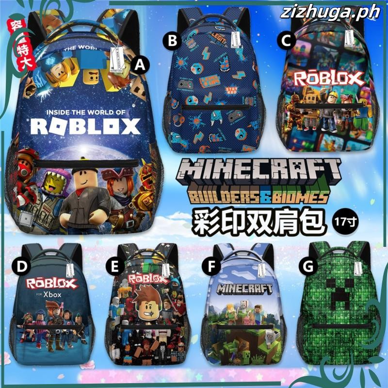 Minecraft 3D Printed Backpacks Kids Canvas Travel Bag Anime School Bag ...