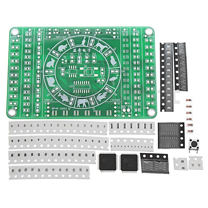 EQKIT® SMD Component Soldering Practice Board DIY Electronic Production ...