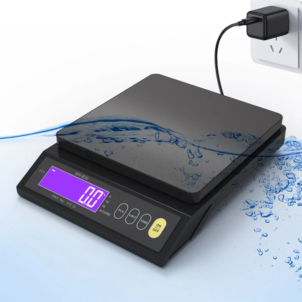 Baking Electronic Scale Rechargeable Waterproof High Precision Kitchen ...