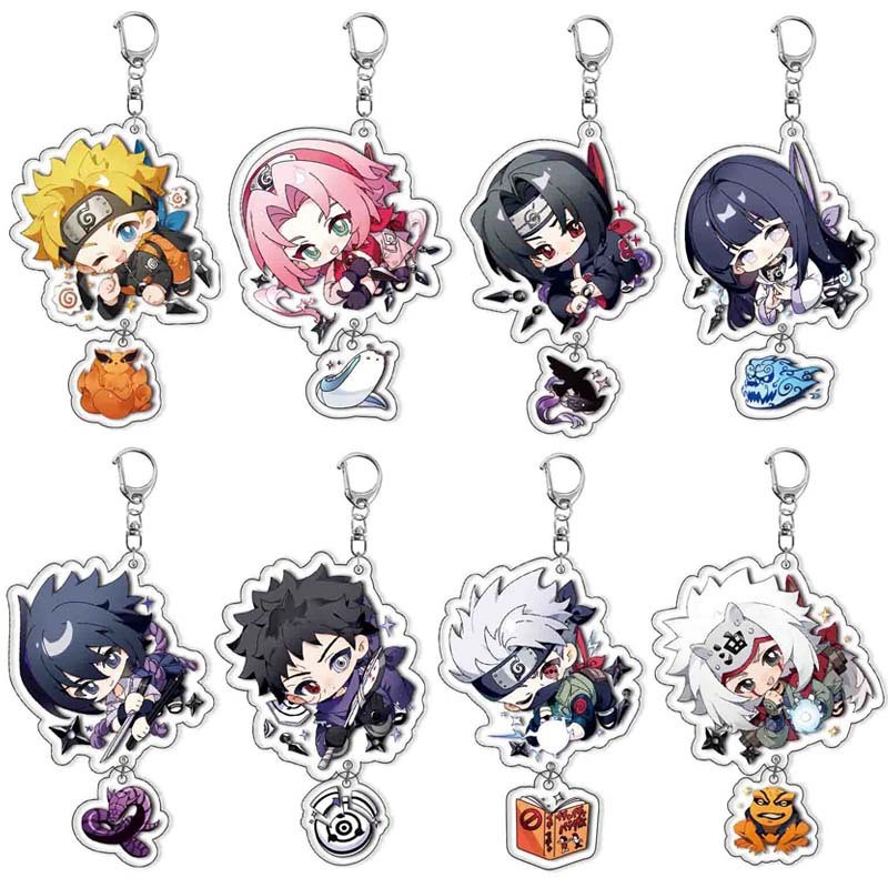 Naruto Uzumaki Naruto Uchiha Sasuke Acrylic Keychain | Shopee Philippines