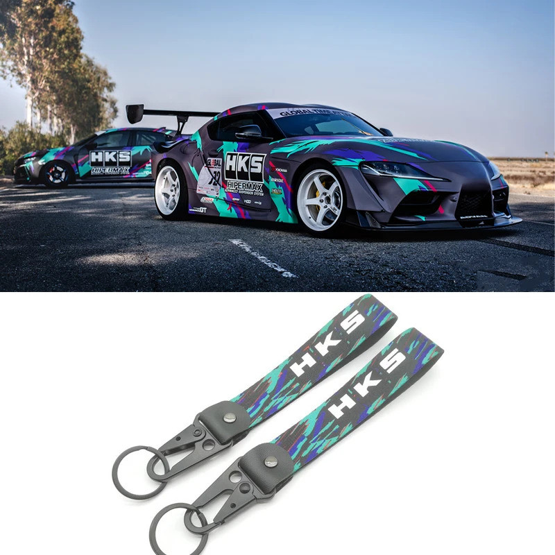 JDM HKS Racing Style Eagle Mouth Keychain Heat Transfer Process Durable ...