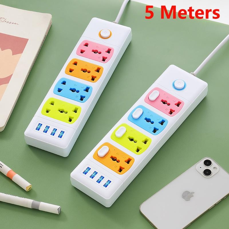 5M Multi-Function Socket Plug Extension Extension with 4 USB Port Heavy ...