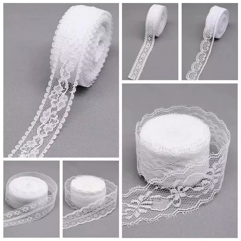 (5yards/roll) White Lace Trim Ribbon,Eyelet Lace Fabrics With 30 Types ...